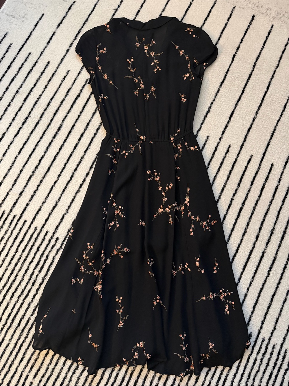 Reformation Griffith Black Floral Midi Dress - Picture 3 of 9